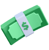 3D Icons Money Bill