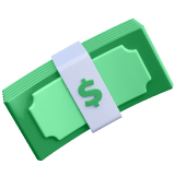 3D Icons Money Bill